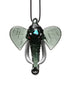 Elephant Inspired Glass Pendant Necklace