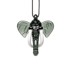 Elephant Inspired Glass Pendant Necklace