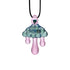 Cloud Inspired Glass Pendant Necklace - Emerald Embedded