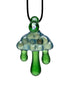 Cloud Inspired Glass Pendant Necklace - Opal Embedded