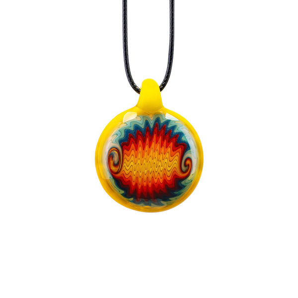 Wigwag Glass Pendant Necklace