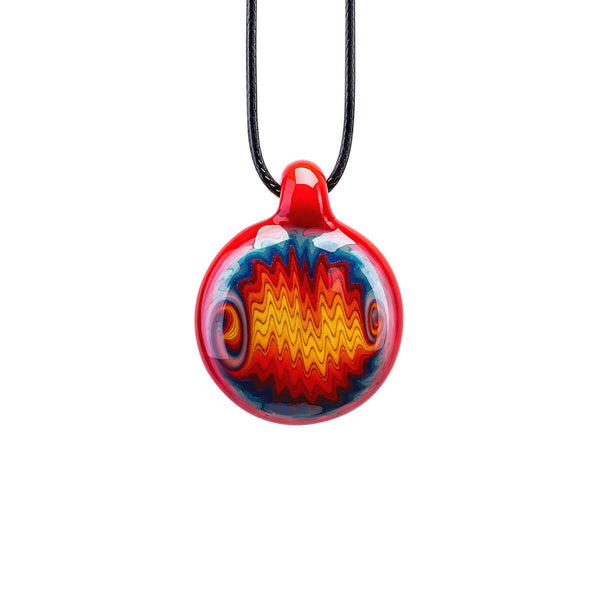 Wigwag Glass Pendant Necklace