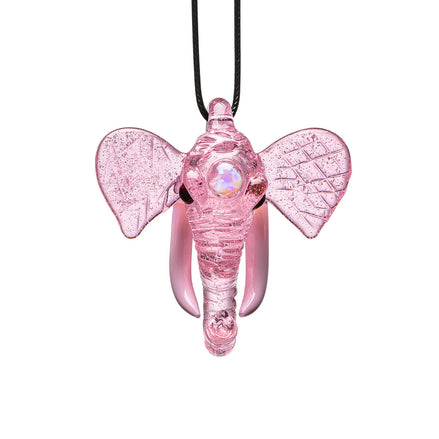 Elephant Inspired Glass Pendant Necklace