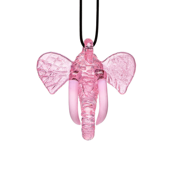 Elephant Inspired Glass Pendant Necklace