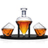 Diamond Whiskey Decanter Set With 2/4 Diamond Glasses