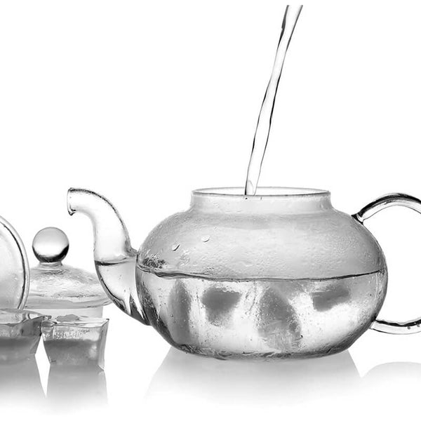 Glass Teapot with Glass Infuser and Glass Lid