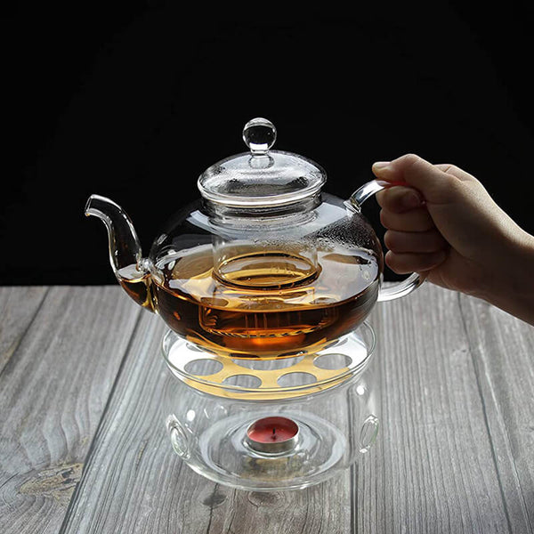 Glass Teapot with Glass Infuser and Glass Lid