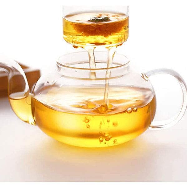 Glass Teapot with Glass Infuser and Glass Lid