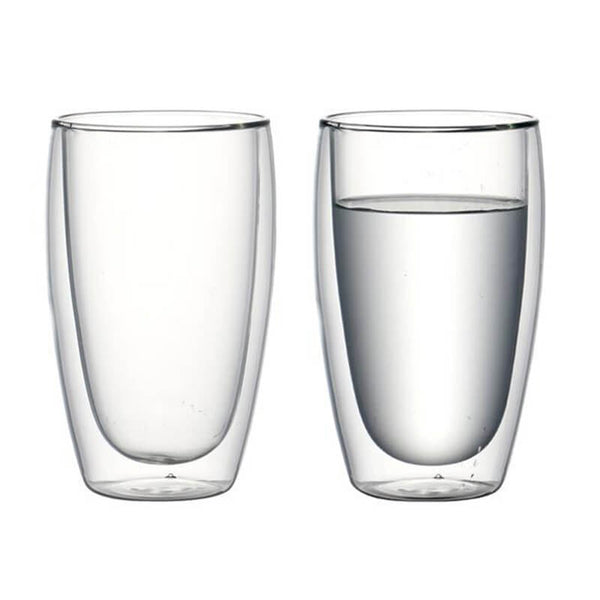 Set of 2 Lato Double Wall Glass Coffee Cups