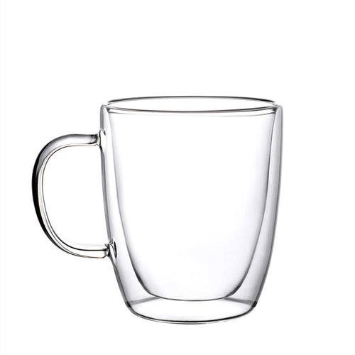 Set of 2pcs 13.5oz/400ml Double Wall Coffee Mugs for Espresso, Latte, Tea