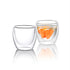 Set of 2pcs 2.7oz/80ml  Double Wall Glass Cups for Tea Coffee